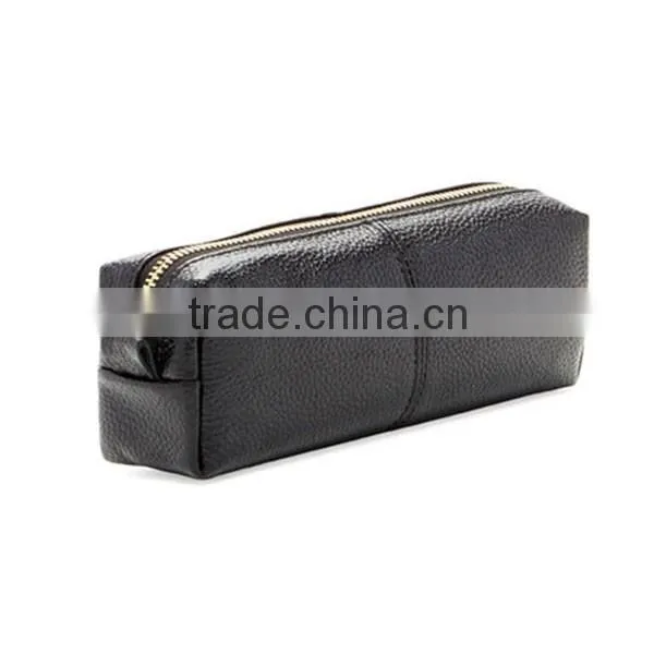 Top Grain Ladies Cow Pebble Leather Waterproof Travel Leather Toiletry Bag photo-4