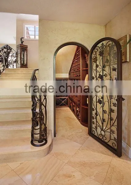 Wrought Iron Cellar Door With Glass photo-6