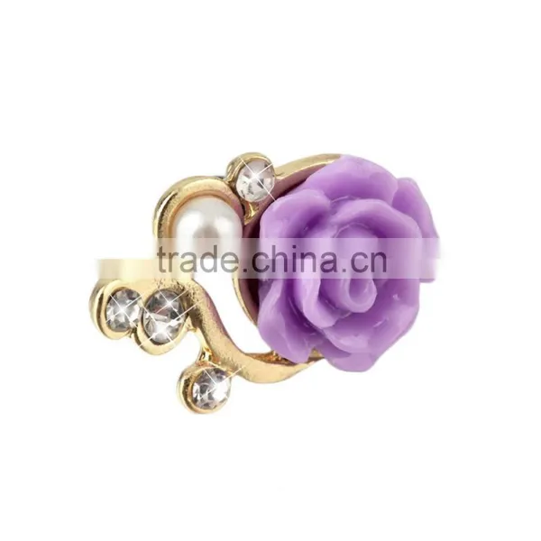 Rose Flower 3D Crystal Bead Pearl Anti Dust Plug Charms For 3.5mm Phone For Apple4 4S 5 For Samsung Galaxy S3 S4 For HTC photo-3