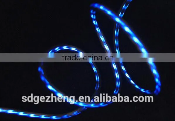 el Data Cable With Glowing Chasing Light el Wire Usb Cable Micro Usb 8pin Lighting Usb Cbale Led Light for Smartphones photo-5