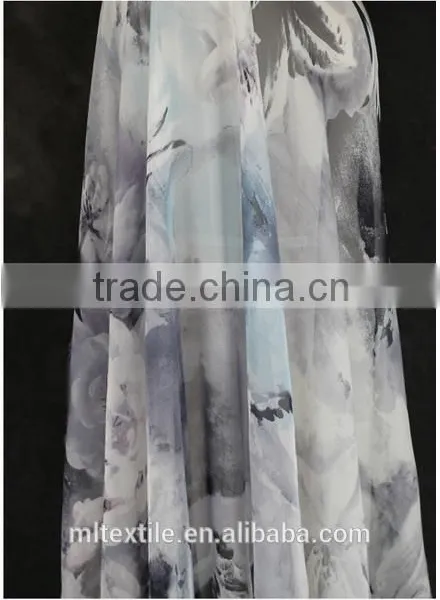 Natural Pure 100% Mulberry 6 Momme Silk Chiffon Fabric photo-4