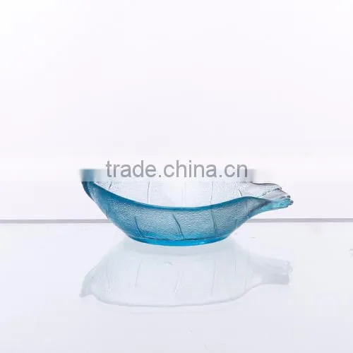 Handmade Blue Colored Glass Dessert Bowls