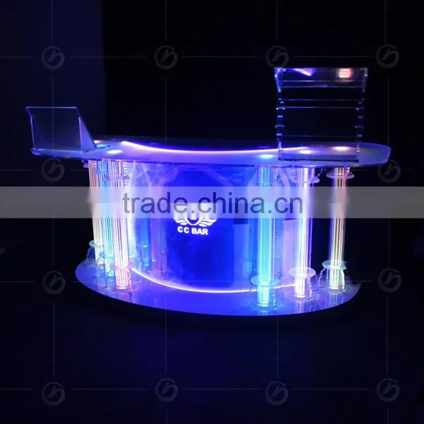 Night Bar Acrylic LED Table Designs, Night Club dj Facade, Night Bar Booth photo-6