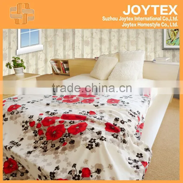 2013 100% Polyester Printed Flower Design Coral Fleece Blabket/throw