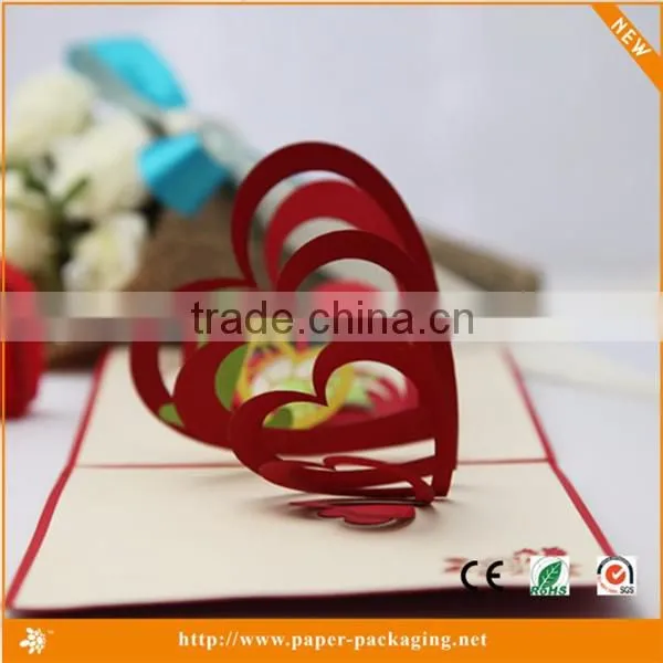 Unique Design of the Pop up Card Heart Pop up Cards