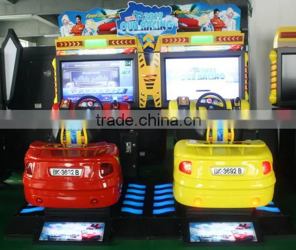 42 Inch Dynamic Seats Racing Car Simulator Racing Video Game Machine photo-2