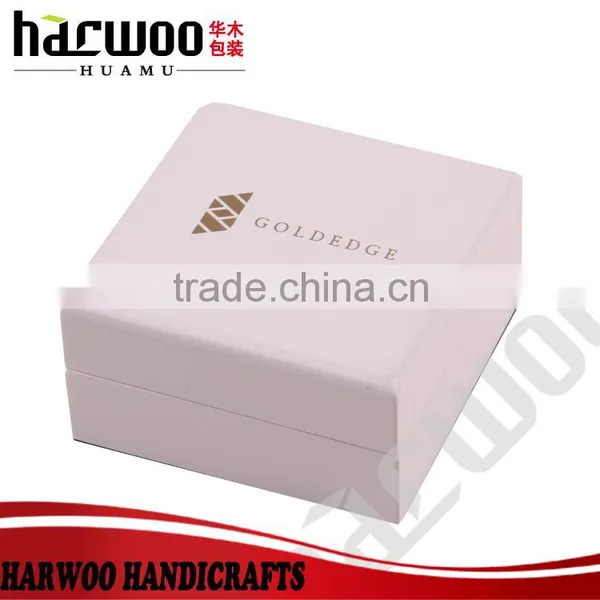 Factory Manufacturer Fashion Leather Surface Wooden Jewelry Box Cufflink Box photo-4