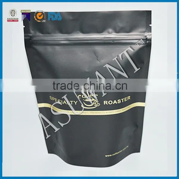 Asuwant Packaging 12 oz Coffee Zipper Bags With One Way Valve photo-4
