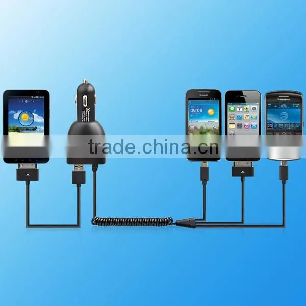 Phone Accessories Dual Usb Car Charger With Cables Manufacture in China photo-2