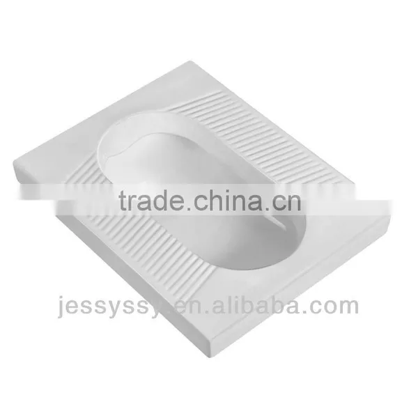 Bathroom White Ceramic Square wc Squat Pan