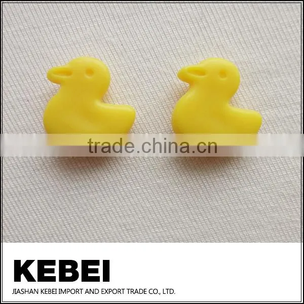 China Bulk Pattern Buttons,no Hole Craft Yellow Duck Buttons photo-3