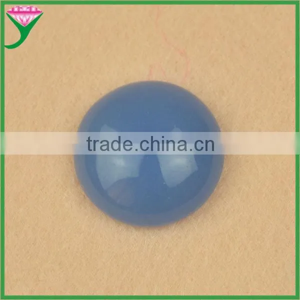 Opaque Dark Blue Half Round China Glass Stone Cabochon