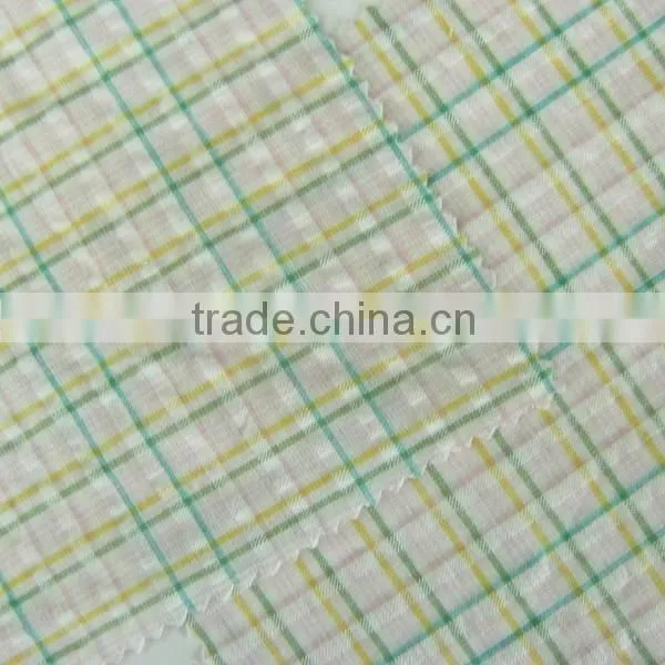 Light Seersucker 100 Cotton Yarn Dyed Chambray Fabric for Shirting photo-3