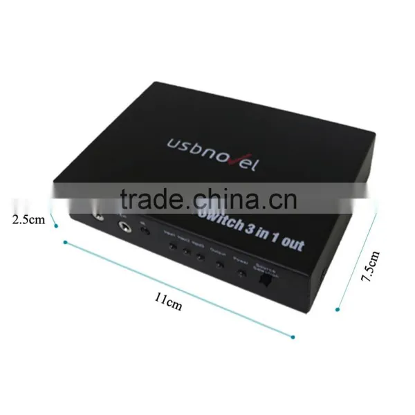 USBNOVEL 2016 New 3 in 1 Out HD MI Switch 3 Input and Output HD MI Selector With Power Adapter and Controller photo-5