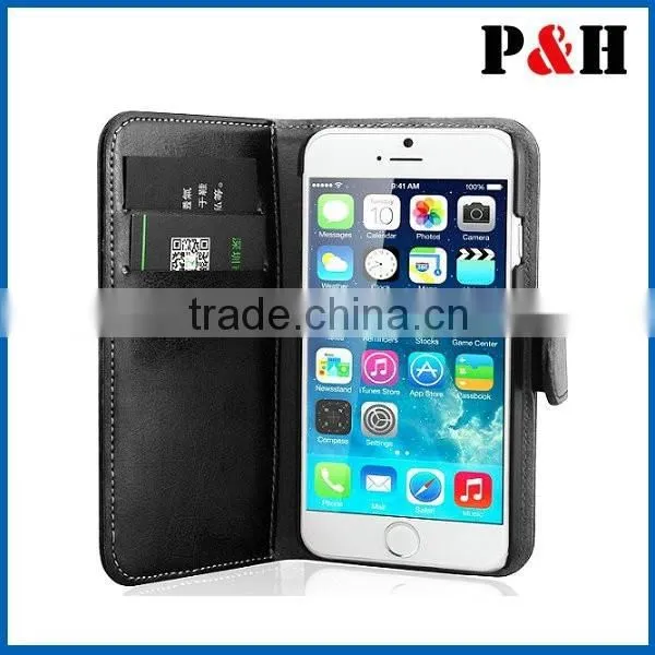 Magnetic Book Wallet Pu Leather Case Cover For IPhone 6 photo-5