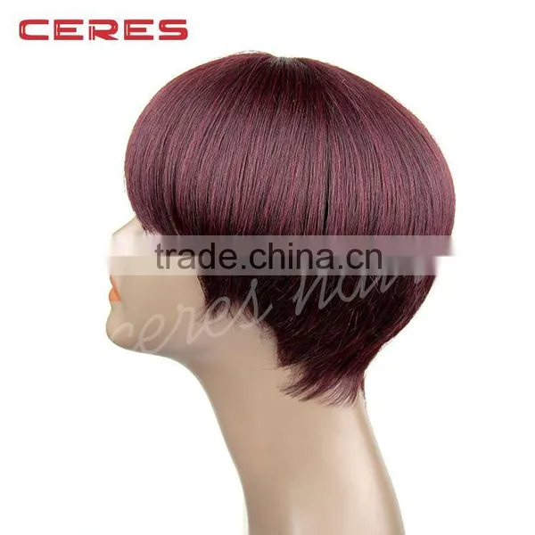 Free Shipping Custom Made Popular Color 99J Silky Straight Glueless Wig Silk Top Remy Brazilian Human Hair Full Lace Wig photo-4