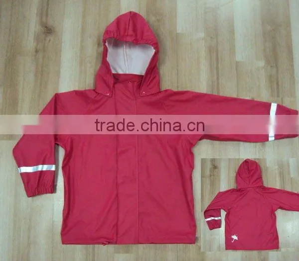 Kid's PU Knitted Rain Suits, Kid's Raincoats, Rain Set