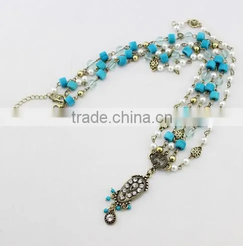 2016 New HotBohemian Metal Rhinestone Water Pendant Head Chain Jewelry Headband photo-3