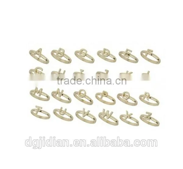 Personalized Alphabet Stamp Letter Ring photo-5