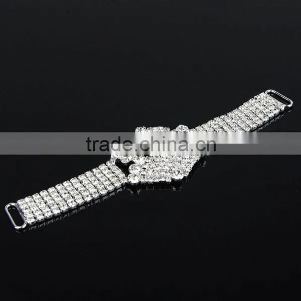 High Quality Sexy Crystal Rhinestone Bikini Connectors For Swimwear 14*3.6cm photo-4