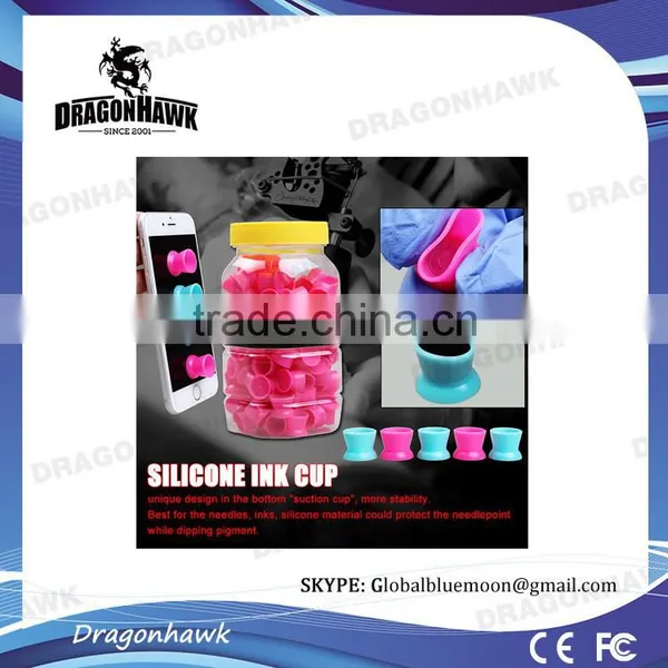 Tattoo Accessories Silicone Tattoo Ink Cup Holder Pink Color photo-2