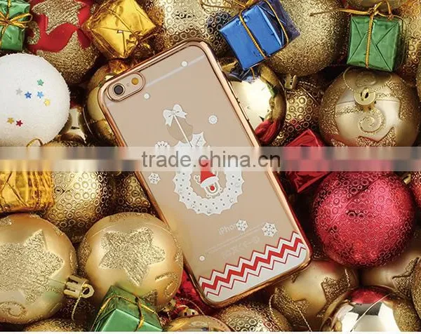 2016 Newest Mobile Phone Cover Case Electroplate Christmas Image Tpu for IPhone 6 6s 6plus photo-5