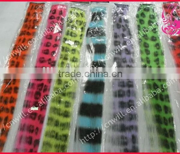 Pretty Synthetic Clip in Leopard Print Hair Extensions Leopard Hair Extensions photo-3
