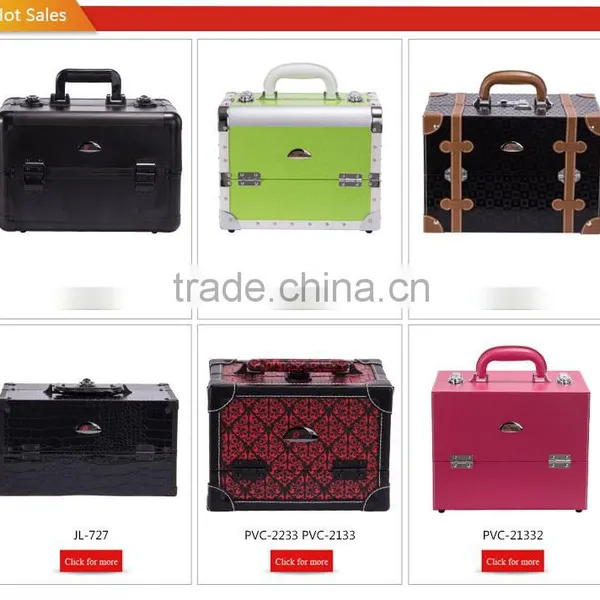 2016 Sunrise Popular Pvc Portable Makeup Artist Case Mini Cosmetic Box With 6 Expandable Trays Guangzhou Supplier photo-6