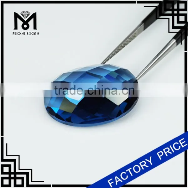 Messi Gems Loose Gemstone Oval 20 x 29 120# Blue Synthetic Spinel photo-3