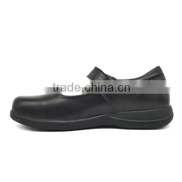 22 Years Manufacturer Fitkids Buckle Black Leather Girls School Shoes With Rubber Sole photo-4