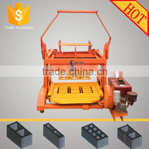 QMR4-45D diesel powered egg laying mobile concrete block making machine