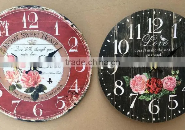 12 Inch European Style MDF Wall Clock photo-4