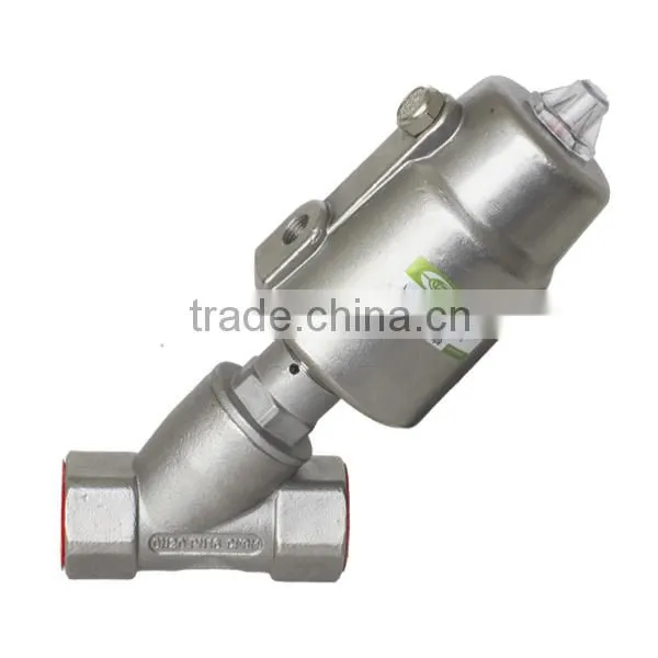 2 Way Full Stainless Steel Angle Seat Valve With Pneumatic Actuator