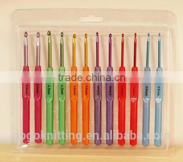 2016 New Fashion Accessory for DIY Kit Aluminum Plastic Crochet Hook