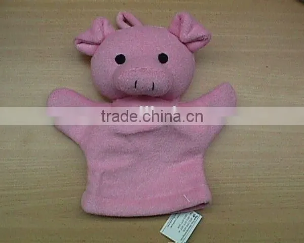 Plush Animal Glove Hand Puppet for Bathing_ Pig