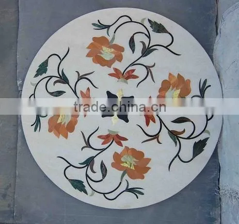 Stone Inlay Marble Table Top