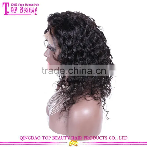 Wholesale Price Lace Wig Human Hair Virgin Brazilian Human Hair Wig 14 Inch Curly Hair Wig photo-4