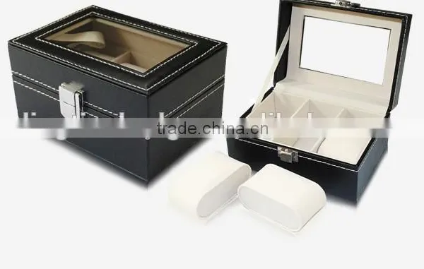 best selling cheap wooden watch display box with custom's logo printed