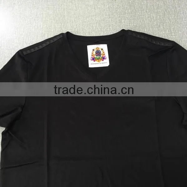 60%lyocell 40%cotton Men's T-shirt With Decoration photo-2