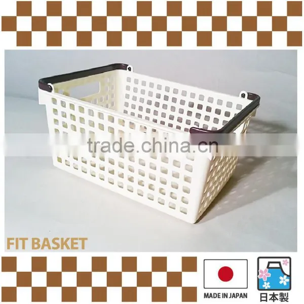 Stacking Plastic Baskets Storage Item Made in Japan , Available in 2 Color photo-5