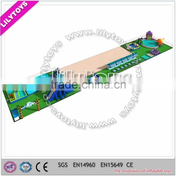 Popular Water Game Land , Combos Inflatable Water Park,commercial Inflatable Water Park on Land ,inflatable Pool Slide photo-4