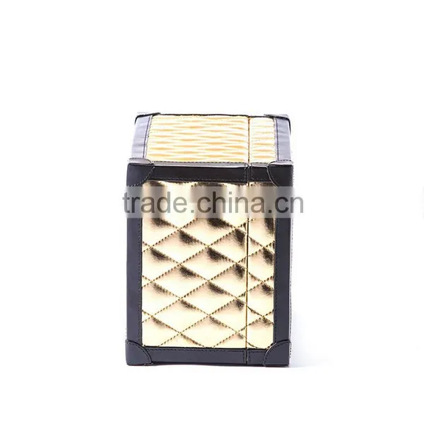 Chinese Factories Wholesale Custom High-grade Leather Dressing Case, Golden Gift Box photo-4