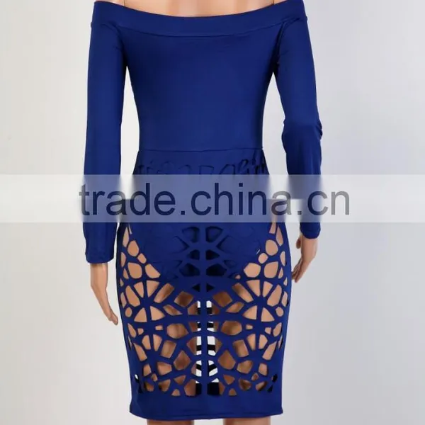 Bonvatt 2017 New Arrival Red Hollow Out Turtleneck Knee-Length Bandage Dress Sleeveless With Hole Sexy Costumes