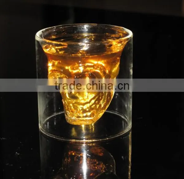 Crystal Skull Glass Cup Large Skull Shot Transparent Glass/beer Mug/Pirate Glass Cup