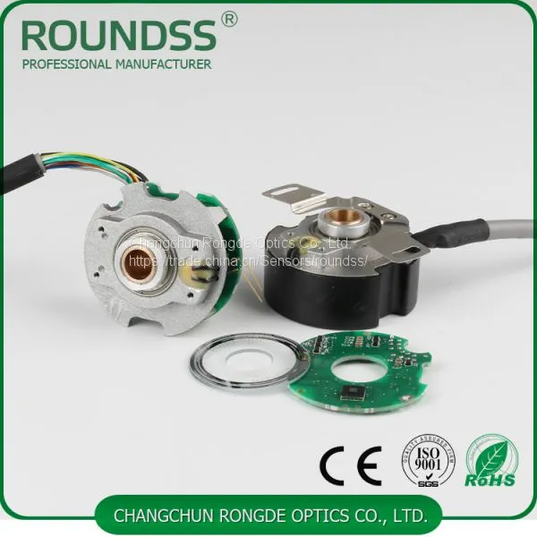 48mm Dia 8mm Hollow Shaft Rotary Servo Encoder DC 5V 2500 PPR photo-4