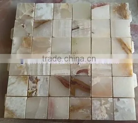 Customizable LIGHT GREEN ONYX MOSAIC TILES COLLECTIONS photo-5