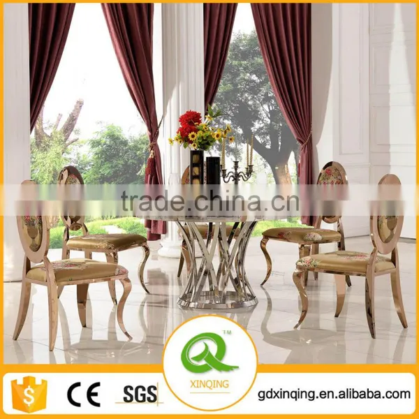 High Quality Durable Oval Glass Top Dining Table TH371 photo-2
