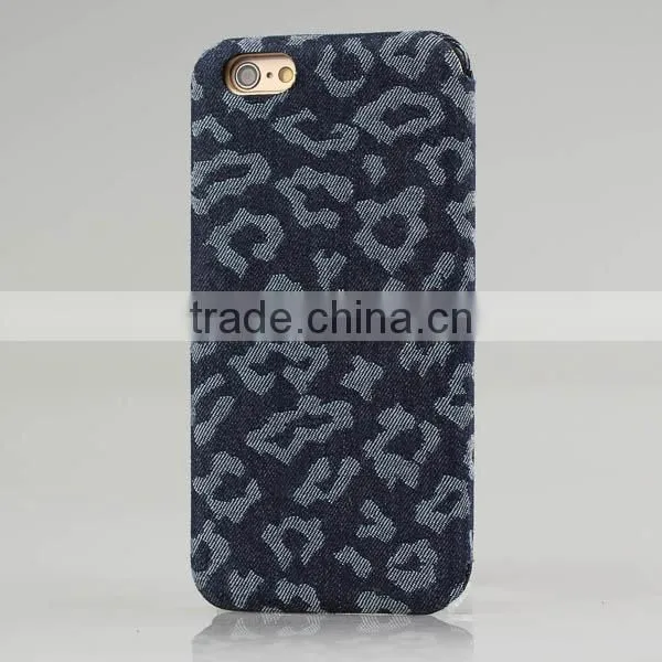 Denim Fabric Leather Card Slots Flip Phone Case for IPhone6 Case Wallet photo-2
