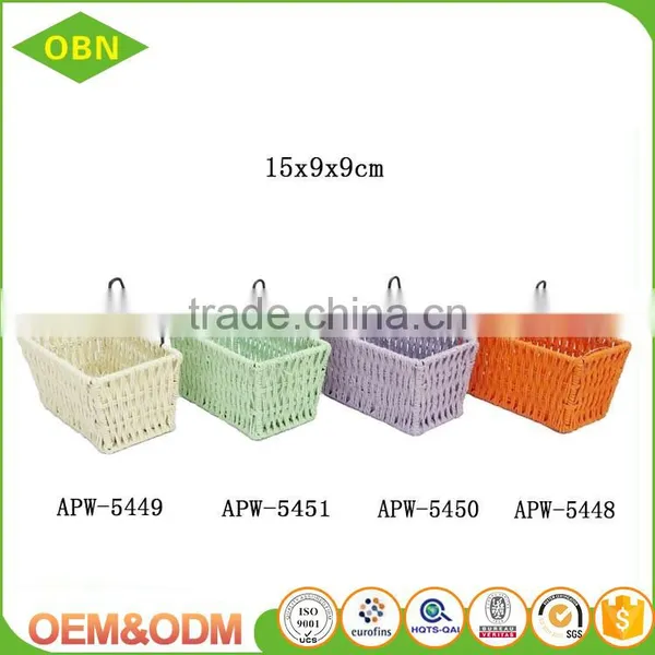 Cheap Colorful Paper Twine Woven Bike Basket for Kids photo-6