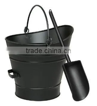 Metal Coal Bucket With Shovel photo-3